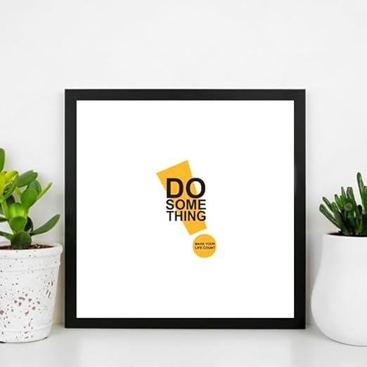 Do Something – Minimalist Motivational Quote Painting | Digital Printed Wall Art | Framed Wall Poster